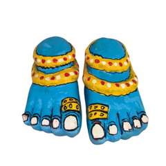 Cheriyal Art Decorative Paduka (Sacred Feet) Showpiece Cheriyala Art