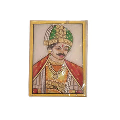 Maharaja of Rajasthan Marbel Painting Paintings
