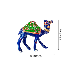 Colorful Metal Camel Statue | Handmade Ethnic Home Decor