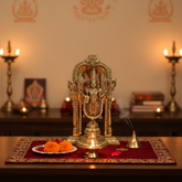 Brass Lord Venkateswara (Balaji) Statue with Majestic Prabhavali Arch