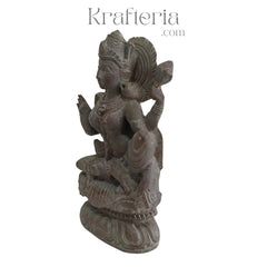 Sculpture of Laxmi Devi – Artistic Tribute to the Goddess of Wealth Soft Stone