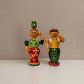 The Etikoppaka Village Couple - A Portrait of Rural Life in Lacquerware Etikoppaka Lacquerware