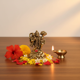 Handcrafted Brass Hanuman Ji Idol – Traditional Hindu Decorative Statue Brass Artwork