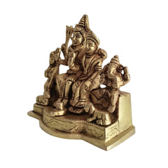 Brass Shiva Parivar Idol – Lord Shiva Family for Pooja & Home Temple Decor Brass Ware