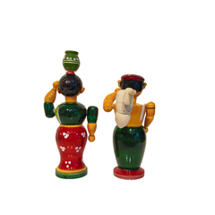 The Etikoppaka Village Couple - A Portrait of Rural Life in Lacquerware