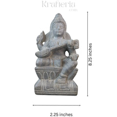 Soft Stone Saraswati Statue – Handcrafted Goddess Idol belur shanker