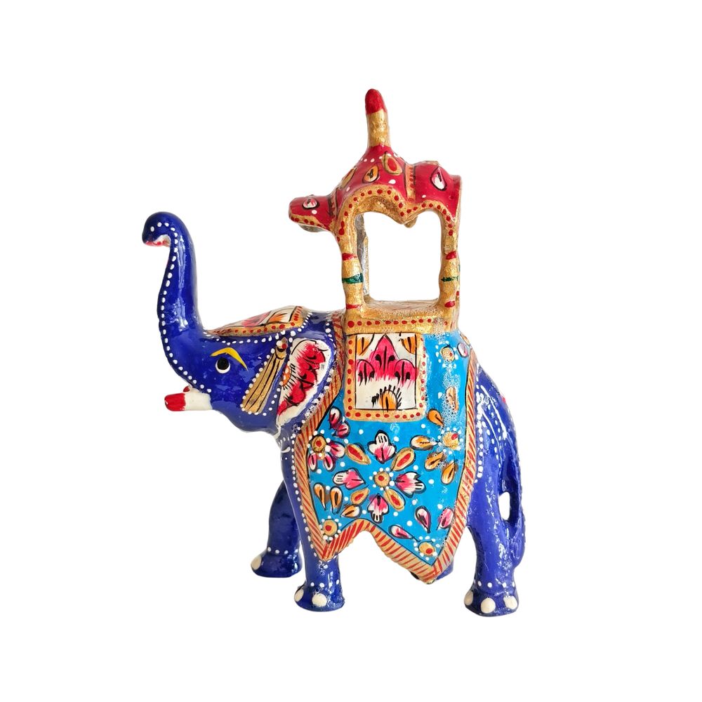 Hand-Painted Ambari – Intricate Decorative Artwork Metal Decorative