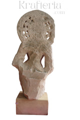 Ancient Indian Sandstone Sculpture of a Divine Being (Deva/Gandharva)