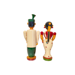 Etikoppaka Wedding Couple - Handcrafted Bridal Figurines
