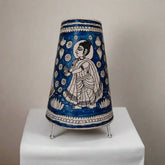 Traditional Indian Leather Puppetry Lamp - Buddha with Lotus | Bed Lamp Leather Paintings