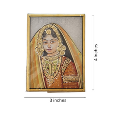 Rajasthani Golden Princess Marbel Painting