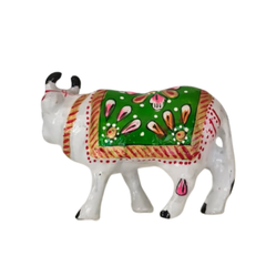 Hand-Painted Metal Cow