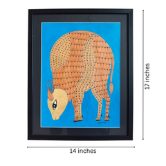 Gond Bison Art - Hand Painted Folk Art