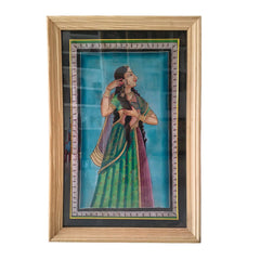 The Royal Beauty - A Hand-Painted Rajasthani Lady Paintings