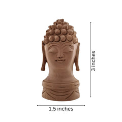 Buddha Wooden Head Statue | Hand-Carved Spiritual Decor maruthi handicrafts