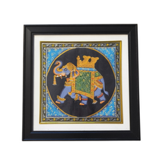 The Majestic Royal Elephant – A Rajasthani Miniature Masterpiece