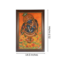 Shree Krishna with Flute – Kerala Mural Painting Paintings
