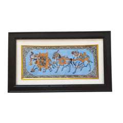 Maharaja's Procession - An Enthralling MiniaturePaiting Paintings