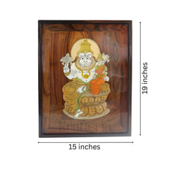 Rosewood Inlay of Lord Lakshmi Narasimha Swamy – Handcrafted Devotional Art Inlay Art