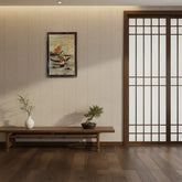 Wood Inlay Fisher Woman Frame – Handmade Rural Life Artwork Arun