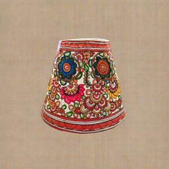 Traditional Leather Shadow Puppetry Lamp – Hand-Painted Decorative Shade | Bed Lamp Leather Paintings