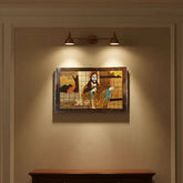 Handcrafted Rosewood Inlay Jesus Frame – Elegant Christian Wall Art Arun