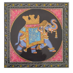 Royal Indian Elephant Miniature Painting Paintings