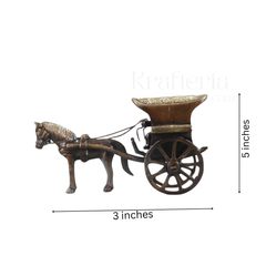 Antique Brass Horse Chariot – Exquisite Craftsmanship from India