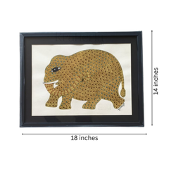 Gond Elephant Art - Symphony Of Strength