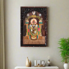 Divine Glory of Lord Venkateswara – Wooden Inlay Art Inlay Art