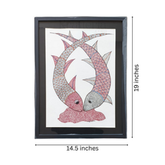 The Celestial Dance of Fish Gond Art