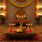 Standing Brass Lord Vishnu Idol