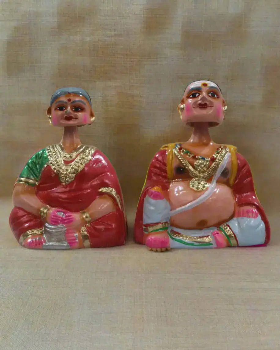 Traditional Thanjavur Dolls – Handcrafted South Indian Golu Figurines Alagu Sundaram
