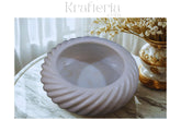Marble Wave-Edge Urli Bowl – Traditional Floating Flower Bowl