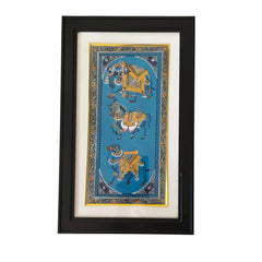 Mughal Style Miniature Art - Royal Procession Painting Paintings