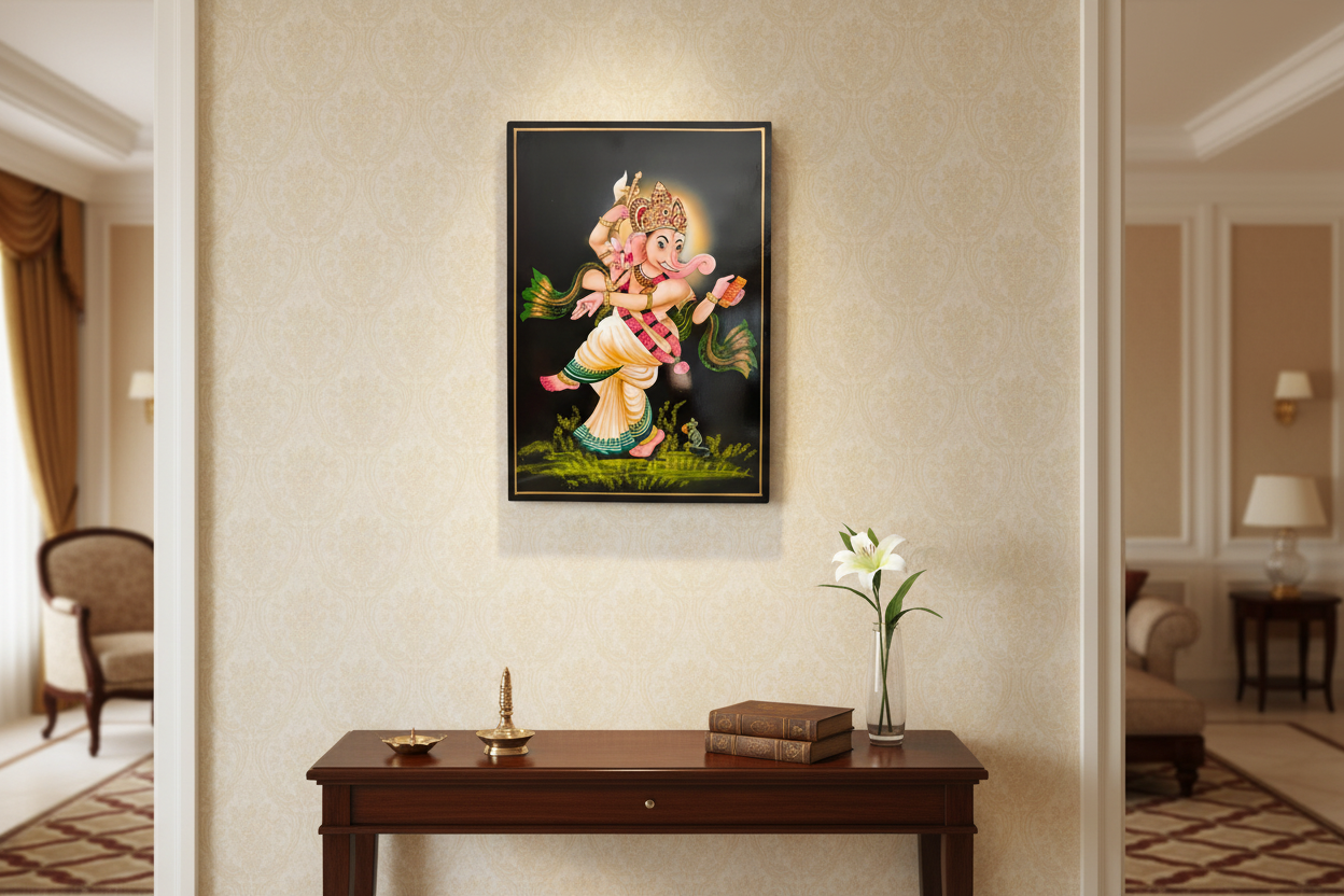 Dancing Ganesha Nirmal Painting Paintings
