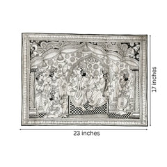 Lord Rama's Coronation with Sita and Lakshmana Art Leather Paintings