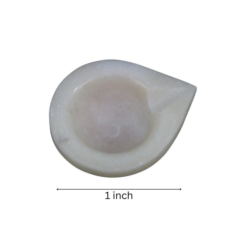 Handcrafted Marble Deepam/DIyas-Perfect for Puja & Home Decor Marble Soft Stone