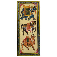 Traditional Indian Miniatures - A Triptych of Royal Carriers Paintings