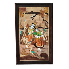 Traditional Indian Inlay Artwork – Radha Krishna Eternal Love Inlay Art