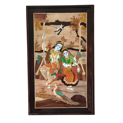 Traditional Indian Inlay Artwork – Radha Krishna Eternal Love