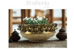 Decorative Brass Urli Bowl for Home, Temple, or Gifting Brass Ware