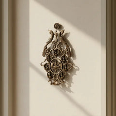 Grand Brass Ashta Lakshmi Wall Hanging with Peacocks - Divine Prosperity Decor Brass Ware
