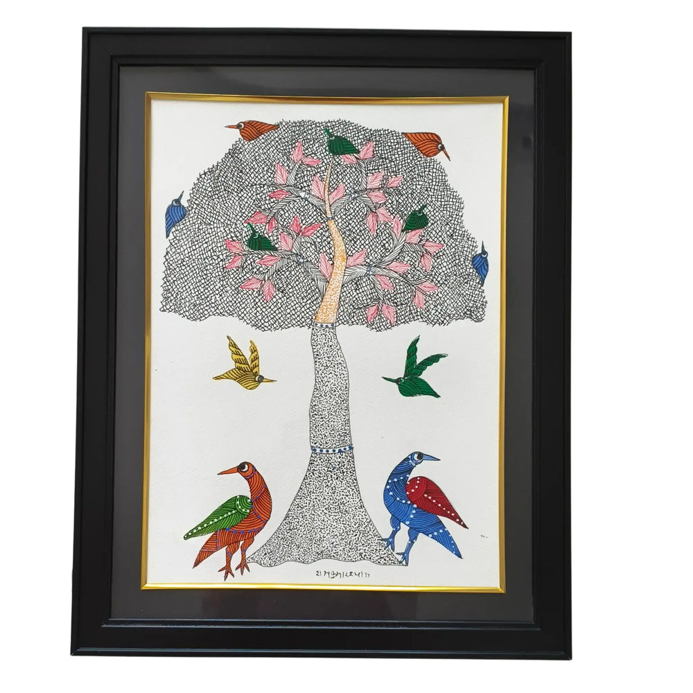 The Cosmic Tree – Gond Tribal Expression Paintings
