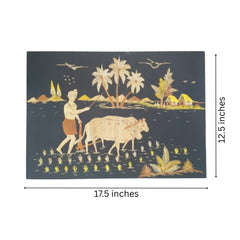 A Day in the Paddy Field Farmer wall decor