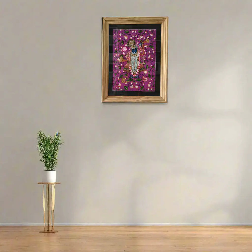 Lord Jagannath in a Lotus Grove Painting Paintings