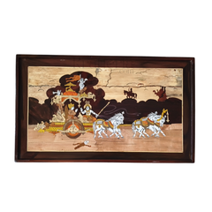 Bhagavad Gita Inspired Inlay – Krishna Guiding Arjuna