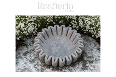 Elegant Marble Ruffle Edge Decorative Bowl Marble Soft Stone