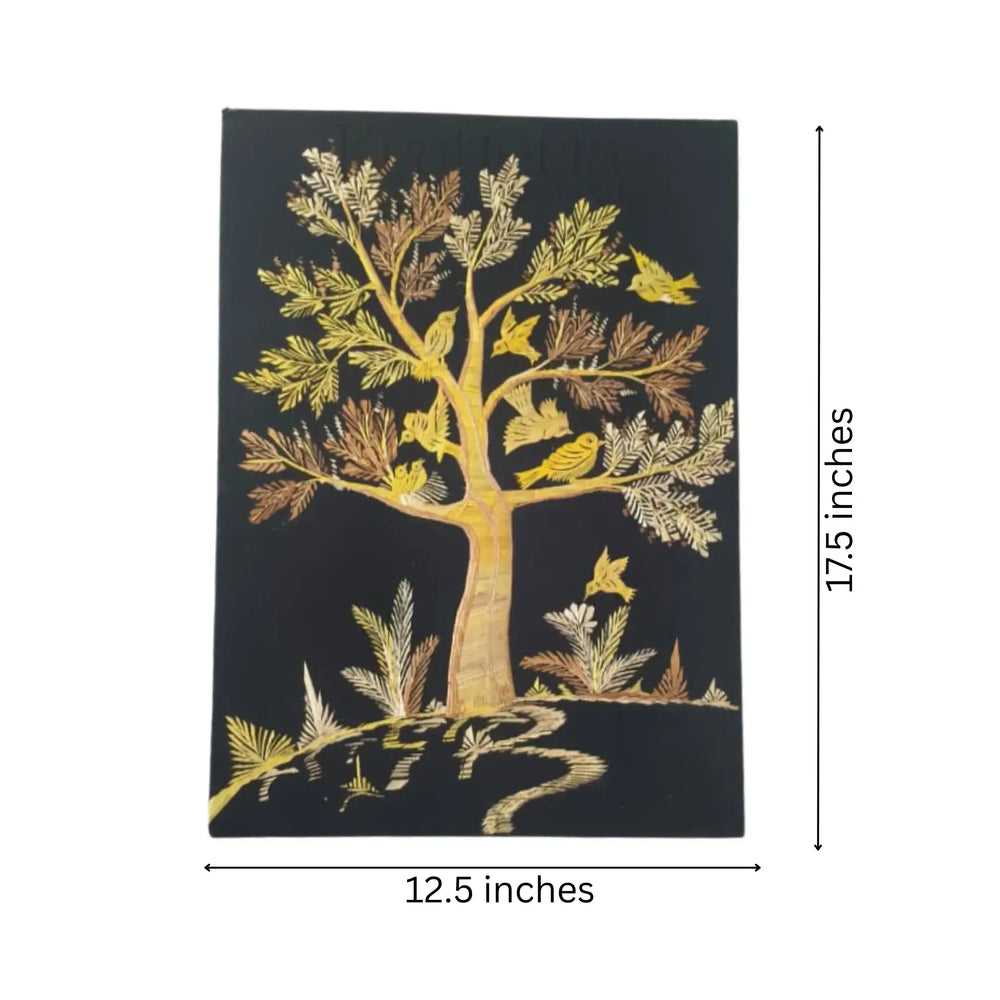 A Flock of Birds in a Straw Tree wall decor