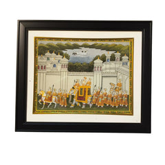 The Ceremonial March of the Maharaja Miniature Art Paintings